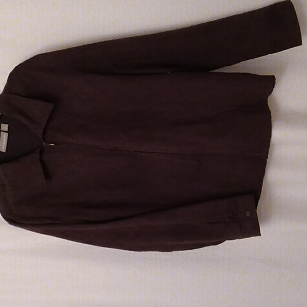 Brown zipper top